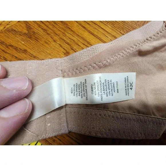 Jessica Simpson Biege Pink Unwire Padded Bra Size 42C - Picture 4 of 12